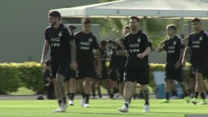 Argentine - Messi et Di Maria à l'entraînement avec l'Albiceleste