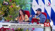 Cerrón y Bellido critican a cancillería por rechazar resultados electorales en Nicaragua