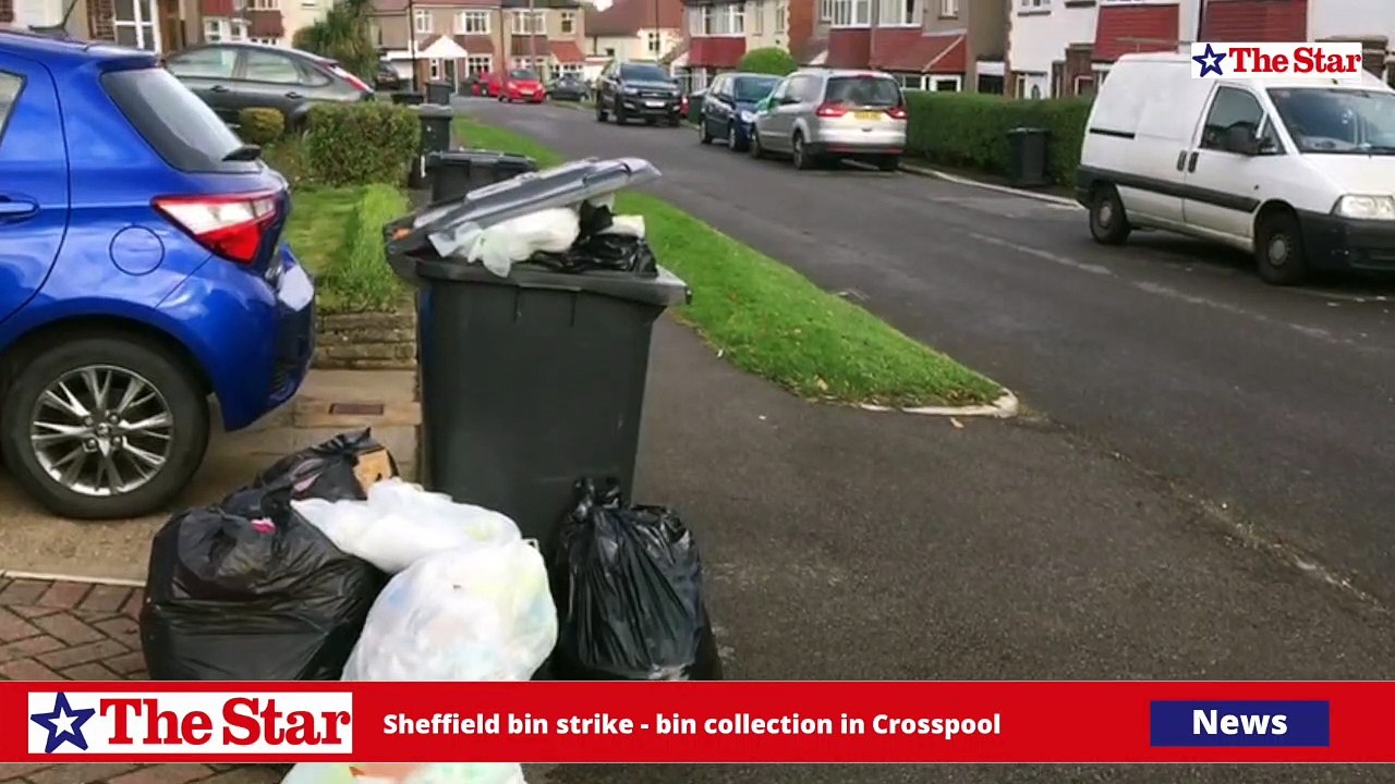 Sheffield bin strike. Bins are collected in Crosspool 3 days late