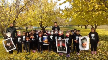 IĞDIR'DA İLKOKUL ÖĞRENCİLERİ 'HEPİMİZ ATATÜRK'ÜZ' DEDİ