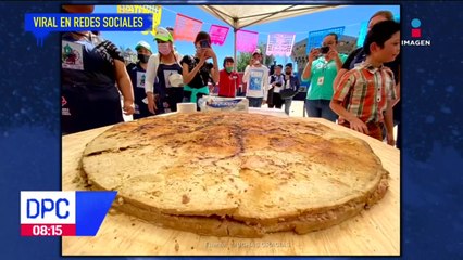 ¡Preparan gorditas de chicharrón gigantes en Durango!