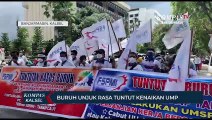 Turun ke Jalan, Buruh Kalsel Tuntut Upah Naik dan UU Omnibus Law DIcabut
