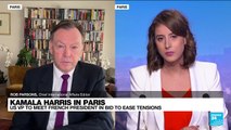Kamala Harris in Paris: US VP to meet French president in bid to ease tensions