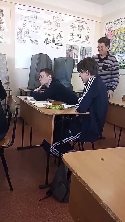 Teacher Wakes Up Sleepy Student
