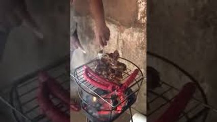 Food Falls Into Fire