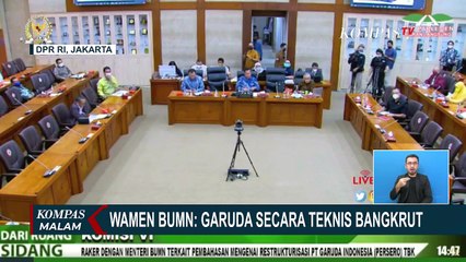 Wamen BUMN Sebut Garuda Indonesia Secara Teknis Bangkrut