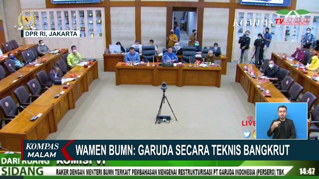 Wamen BUMN Sebut Garuda Indonesia Secara Teknis Bangkrut