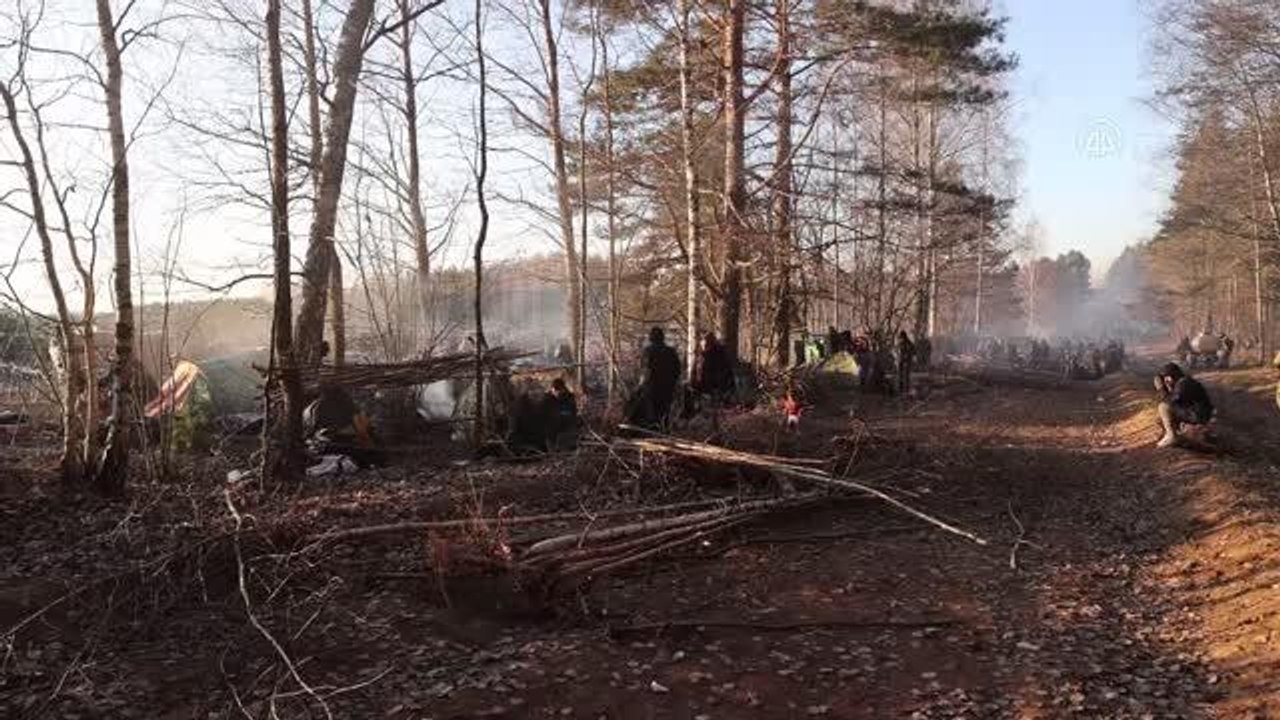 Düzensiz göçmenlerin Belarus-Polonya sınırındaki bekleyişi sürüyor (2)