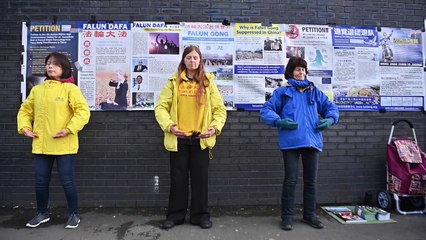 COP26 Falun Gong protest