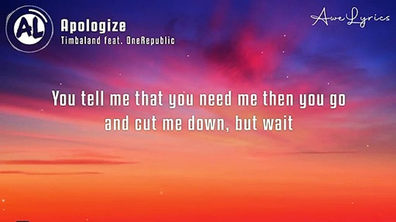 كلمات أغنية Apologize لـOneRepublic بالعربي