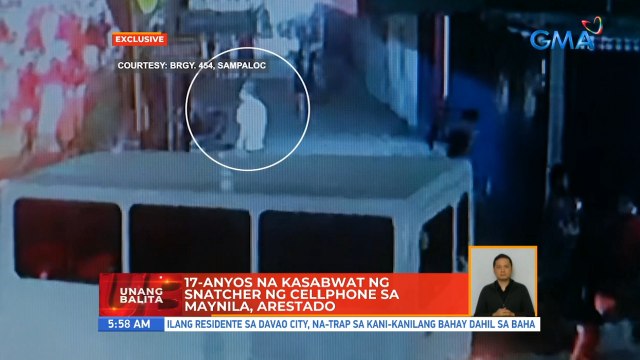 17-anyos na kasabwat ng snatcher ng cellphone sa Maynila, arestado | UB