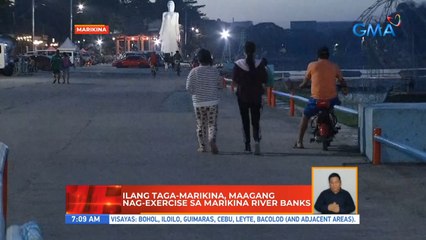 Ilang taga-Marikina, maagang nag-exercise sa Marikina River Banks | UB
