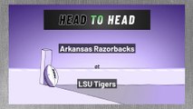 Arkansas Razorbacks at LSU Tigers: Over/Under