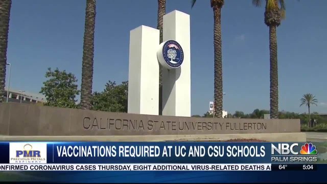 Vaccinations Required at UC and CSU Schools