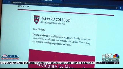 NBCares Silver Linings CVUSD Harvard Student