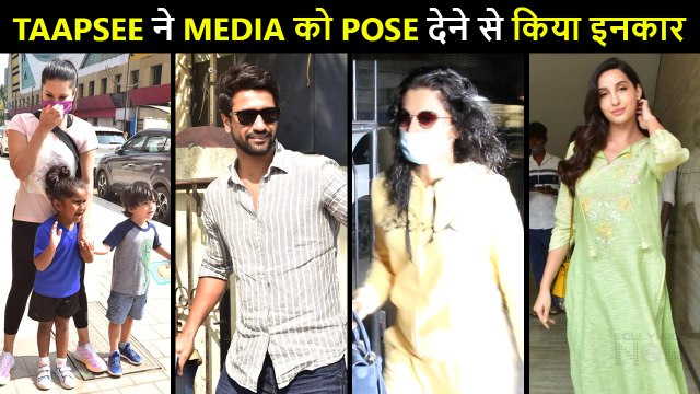Taapsee Ignores Posing For Media, Sunny's Kids Fun Masti With Paps,Vicky,Nora | Celebs Spotted