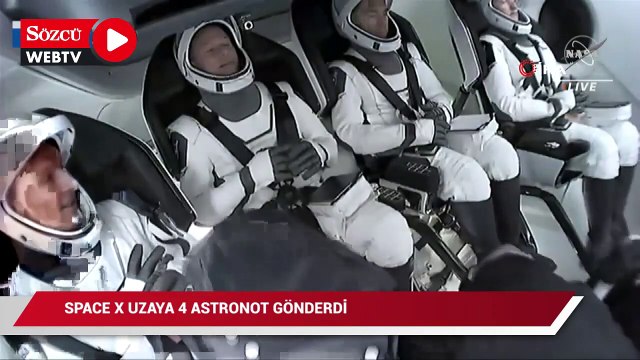 SpaceX uzaya 4 astronot gönderdi