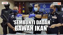 Polis tumpah sindiket sembunyi dadah RM1.9 juta bawah ikan
