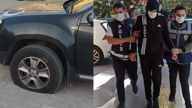 Bir gecede 37 aracın lastikleri kestiler
