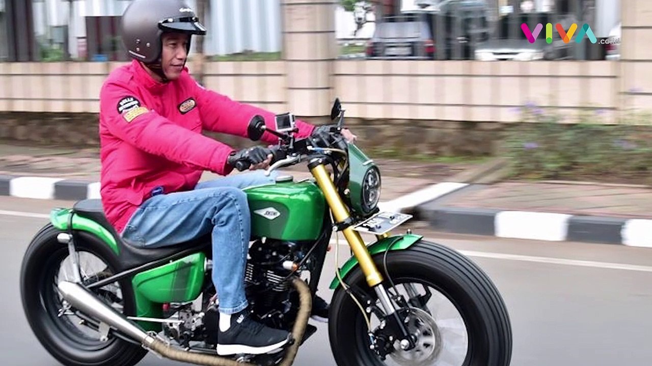 Penampakan Motor Custom Jokowi di Sirkuit Mandalika