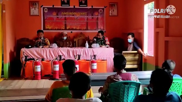 Polres Kapuas Hulu Kegaiatan Binteknis untuk Tingkatkan Kapasitas Linmas dan Pendaliaan Karhutla