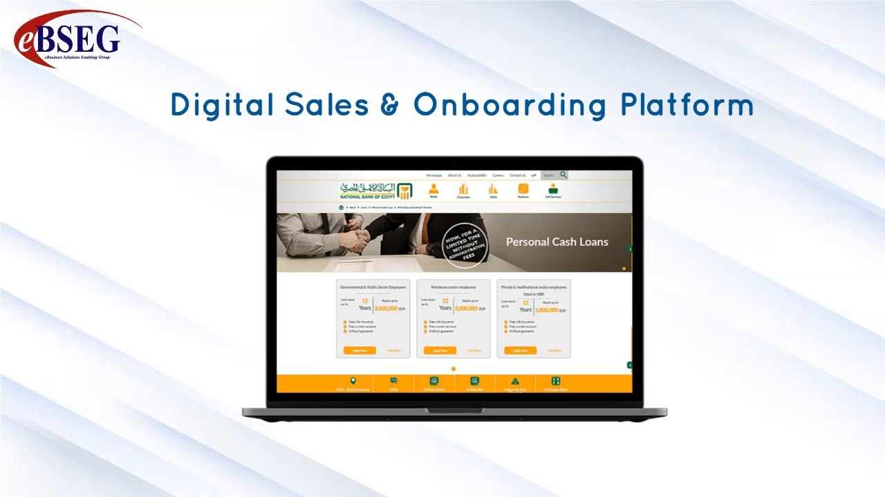 eBSEG Digital Sales and Onboarding Platform for Banks