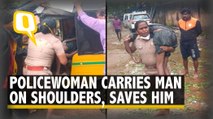 Chennai Rains | Police Inspector Carries Unconscious Man on Her Shoulders, Rushes Him to Hospital