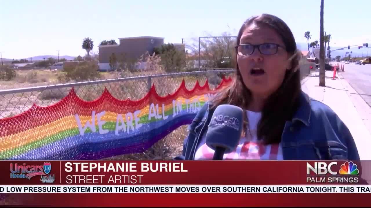 yarn mural