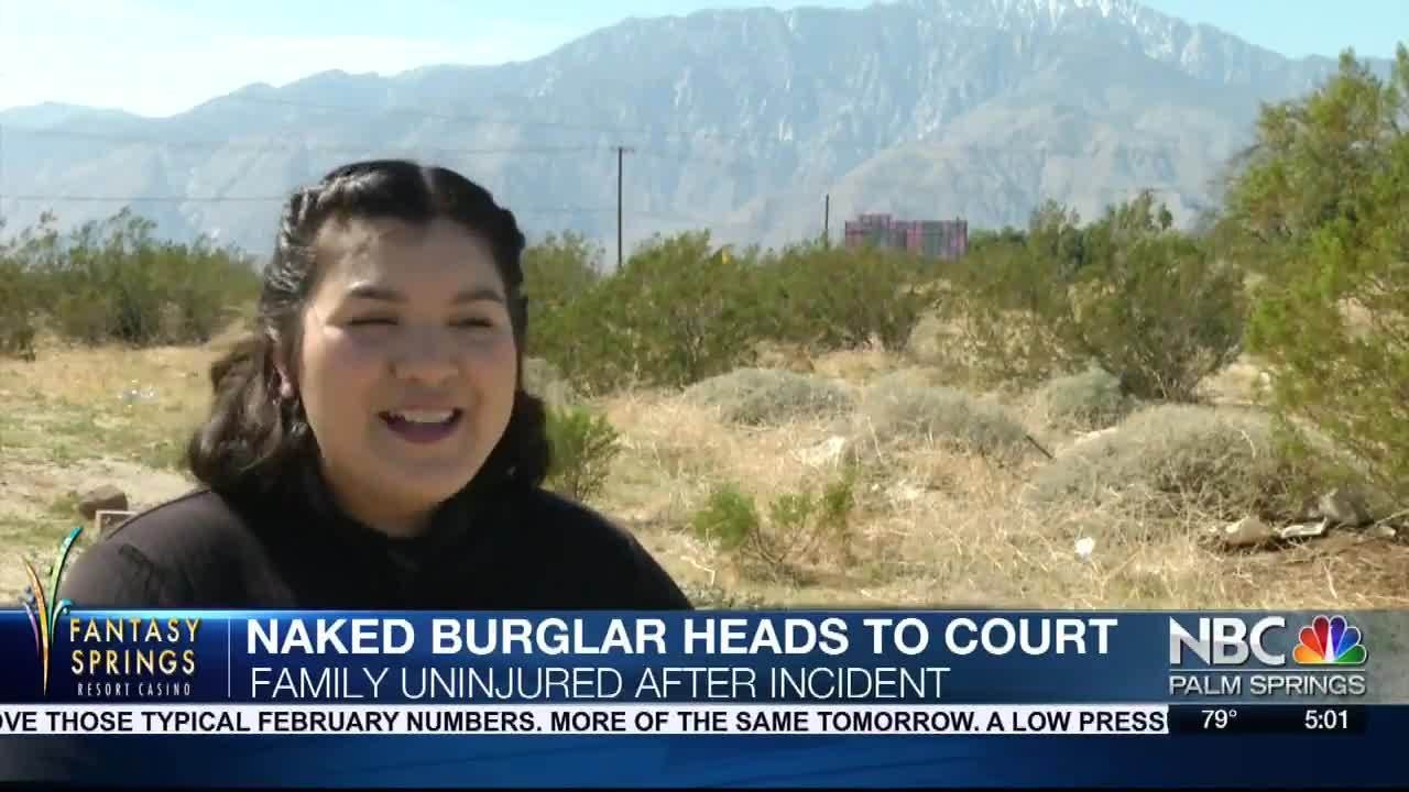 Naked burglar pleads not guilty