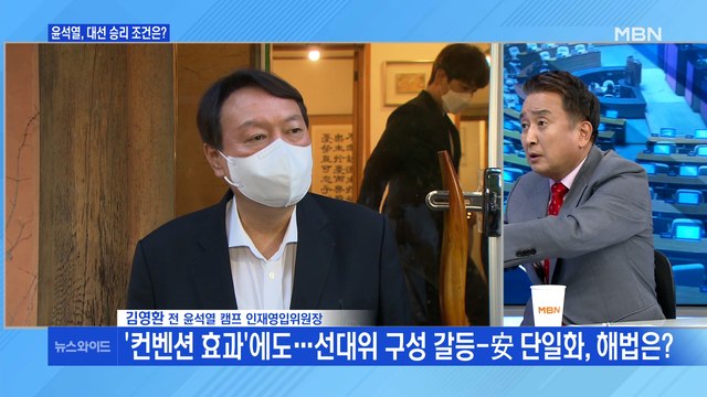 [백운기의 뉴스와이드] '컨벤션 효과' 속 선대위 갈등…윤석열 승리 조건은?