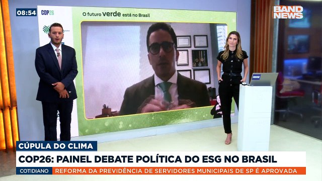 Direto de Glasgow, na Escócia com imagens do 2° painel do Brasil na COP26, debate sobre politica. Quem fala é o Luiz Carvalho, Head de pesquisa da UBS.Saiba mais em youtube.com.br/bandjornalismo#BandNews20anos #COP26 #Glasgow #ESG