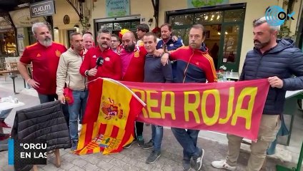 "Orgullosos de ser españoles": La afición se hace notar en las calles de Atenas antes del Grecia - España