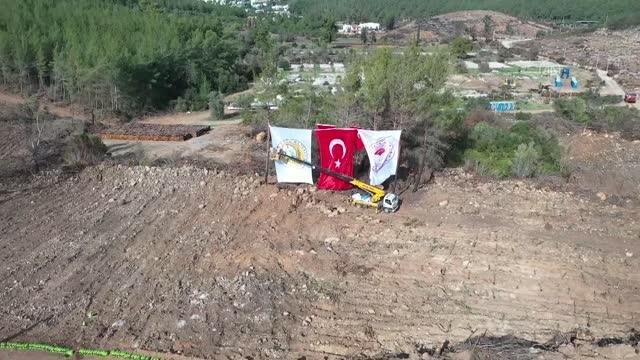 Drone - Milli Ağaçlandırma Günü nde fidanlar toprakla buluşturuldu