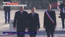 11-Novembre : Emmanuel Macron arrive au Mont-Valérien (Hauts-de-Seine)