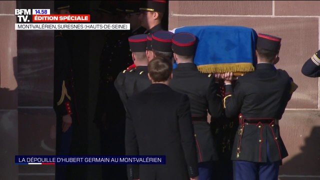 11-Novembre: Emmanuel Macron se recueille devant le cercueil d’Hubert Germain arrivé dans la crypte du mémorial de la France combattante