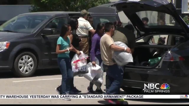 Asylum Seekers Dropped Off At Bus Stop In Indio