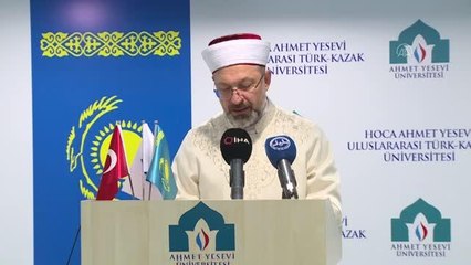 Diyanet İşleri Başkanı Erbaş, Ahmet Yesevi Üniversitesinin "Hasbihal" programında konuştu