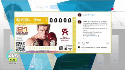 "Canelo" Álvarez será imagen de billete de Lotería Nacional