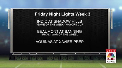 Friday Night Lights: Week 3 Schedule