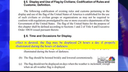 War Vet Brings light to flag in darkness