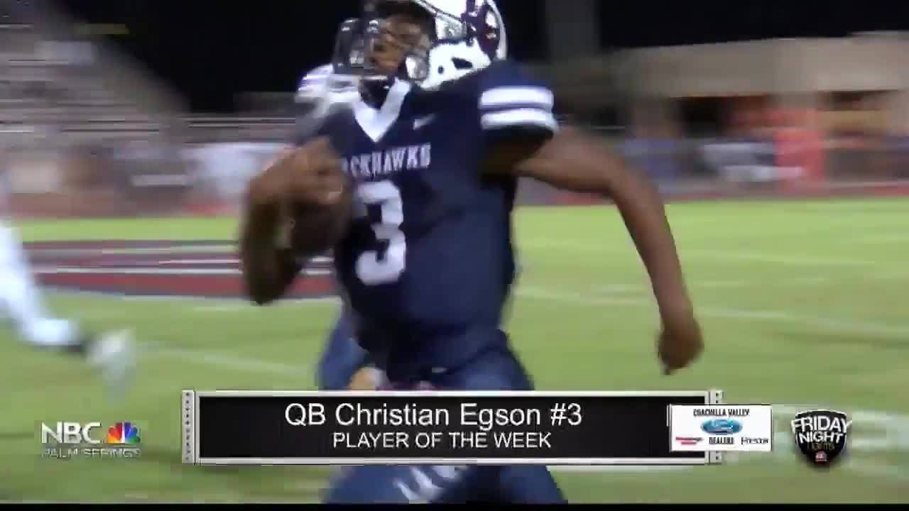 Friday Night Lights: Christian Egson Wins Player of the Week!