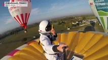 Weltrekord: Franzose steht auf Ballon in über 4000 Metern Höhe