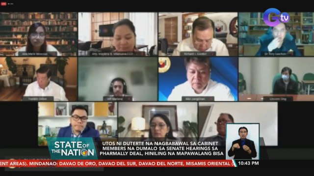 Utos ni Duterte na nagbabawal sa cabinet members na dumalo sa senate hearings sa Pharmally deal, hiniling na mapawalang bisa | SONA