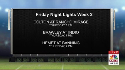 Friday Night Lights: Week 2 Schedule