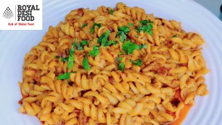 GIGI HADID'S FAMOUS Pasta without Vodka | Tiktok Spicy Pasta Recipe - Best Spicy Sauce Fusilli Pasta