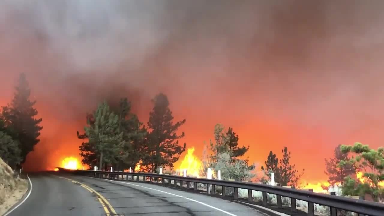 Flames Jumped Highway 74