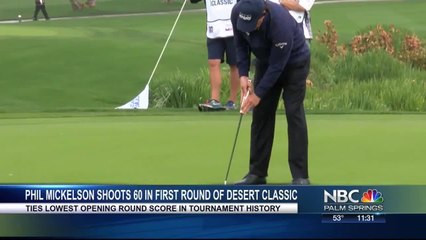 Mickelson Shoots Record Lowest Opening Round Score at Desert Classic