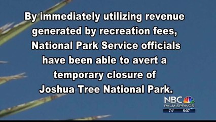 Joshua Tree Shutdown Averted