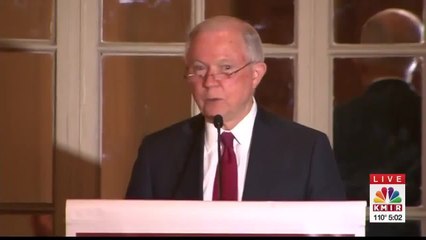Attorney General Jeff Sessions Met By Protests in Los Angeles