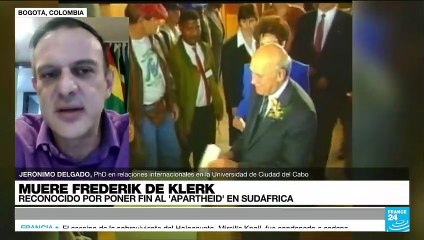 Jerónimo Delgado: "A pesar de los cambios, De Klerk siempre defendió el papel de los blancos"